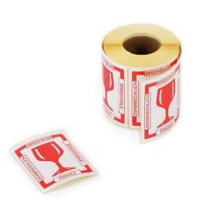 waarschuwingsetiketten Glas