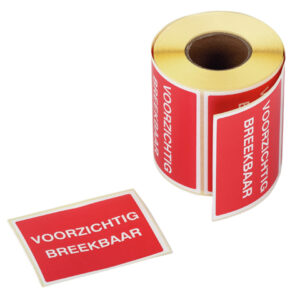 waarschuwingsetiketten Breekbaar