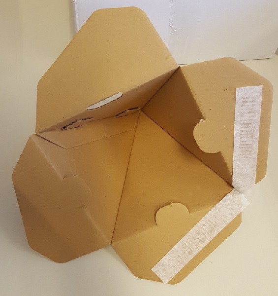 Anti-stapelhoedjes met plakstrip - wit/rood - Afbeelding 2