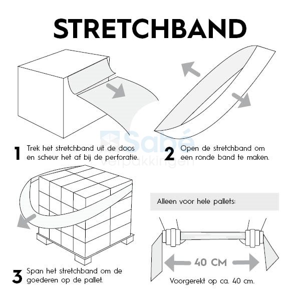 Elastic Palletband 100x1200mm - Afbeelding 3
