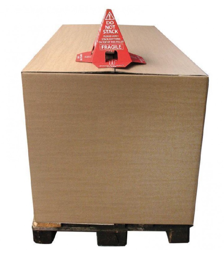 Anti-stapel pallethoedjes rood/wit - Do Not Stack - Afbeelding 2